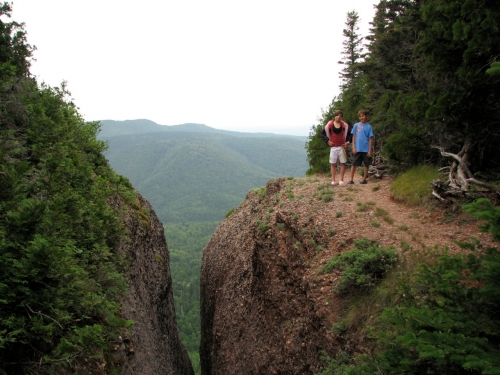 Visite de la crevasse avec vue extraordinaire sur la baie de Gaspé et une partie du parc Forillon